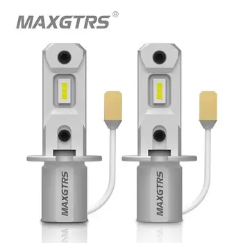 Лампа для фар головного света H3, 2 шт., Canbus, без вентилятора, дальний свет, 6500K, белый свет, 3000K, желтый свет, освещение автомобиля, дневные ходовые огни, мини-дизайн, 12 В