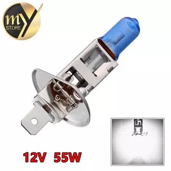 Лампа для фар H1 55 Вт, Галогенные Противотуманные фары, 12 В, супер белая, 6000K, автомобильный Стайлинг для Ford