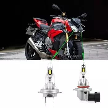 Лампа для передней фары мотоцикла, 2 шт., 6000K, 60 Вт, лампа для двигателя, подключи и работай для BMW S1000R, 2014, 2015, 2016, 2017, 2018, 2019