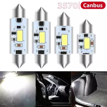 Лампа для внутреннего освещения, 12-24 В, 31 мм, 36 мм, 39 мм, 41 мм, 42 мм, C5w, 2 шт.