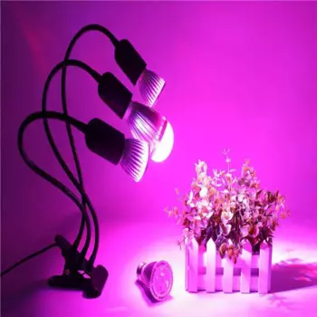 Лампа для выращивания растений, USB, 3 головки, полный спектр