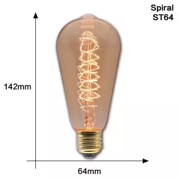 Лампа Эдисона PARSON A19/A60/ST64/G80/G95 40Вт 220В