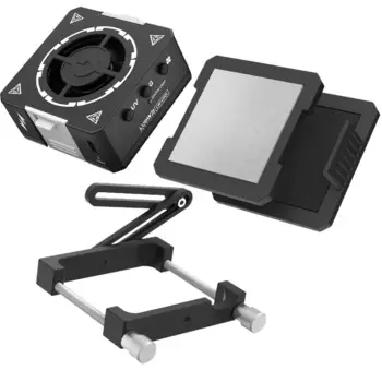 Лампа-кулер для микроскопа Luowei LW-CF01 3-в-1, вытяжной вентилятор для дыма, УФ-лампа для отверждения пыли, для ремонта материнских плат и печатных плат