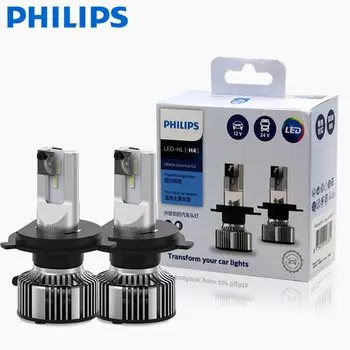 Лампа Philips Ultinon Essential G2 LED 6500K H4 9003 HB2 12/24V 20W P43t, 2 шт.