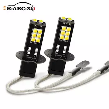 Лампа противотуманная RUIANDSION, 2 шт., 6 в, h3, 6000 лм, 3030SMD, 14 светодиодов