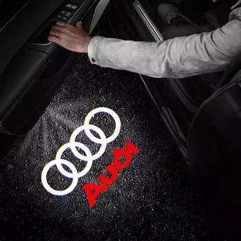 Лампа с логотипом автомобиля, лампа приветствия, авто эмблема, проекция для Audi Sline A3 A4 A6 A5 Q5 A1 Q7 Q3 Q2 Q8 A7 A8 TT S1 SQ5 RSQ3 SQ3 RSQ8