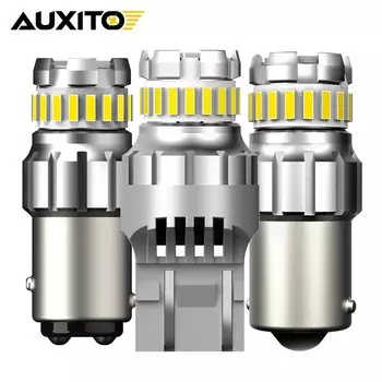 Лампа светодиодная AUXITO, 2 шт., S25, 1156, 1157, P21, 5 Вт, Bay15d, Ba15s, T20, 7443, 7440, W21/5W, W21W, 12 В