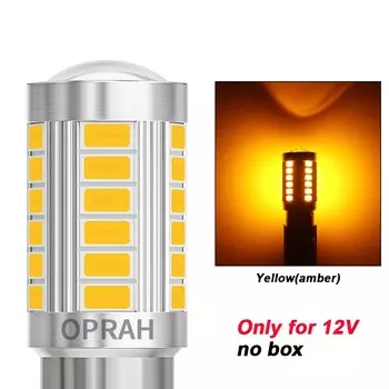 Лампа светодиодная для указателей поворота, 1156 BA15S P21W BAU15S PY21W P21/5W BAY15D 7440, 12 В, 24 В