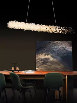 Лампа в виде прямой полосы из натурального кристалла, роскошная Европейская Минималистичная интеллектуальная лампа в столовую