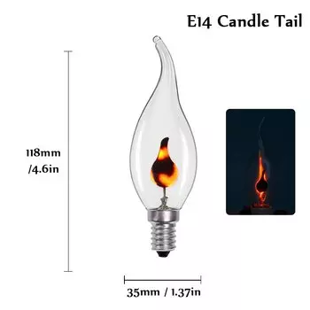 Лампочки Эдисон YNL, 4 шт., 3 Вт, E27