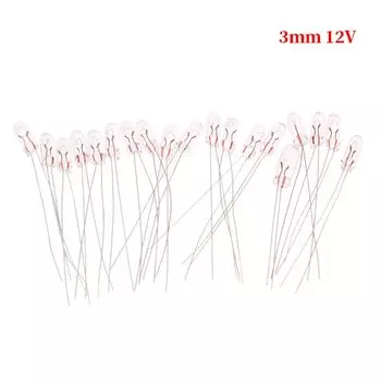 Лампочки накаливания HELTC, 20 шт., 3/4 мм, 6/12 В