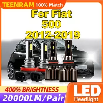 Лампы Canbus для автомобильных фар, 500 лм, Автомобильные противотуманные фары 12 В, турболампы для Fiat 2012, 2013, 2014, 2015, 2016, 2017, 2018, 2019
