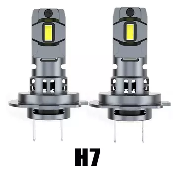 Лампы для автомобильных фар H1, H7, дневные ходовые огни 1:1, мини-турбо фары 3570, чипы CSP, беспроводные автомобильные лампы H4, дневные ходовые огни 6500K, белые, 12 В