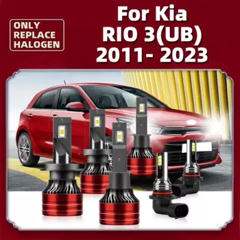 Лампы для фар, 12 В, 2011 лм, яркие светодиодные лампы CSP для Kia Rio 3 (UB), 2012, 2013, 2014, 2016, 2015, 2017, 2018, 2019, 2020, 2021, 2022, 2023
