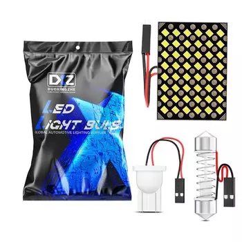 Лампы головного света DXZ, 1 шт., W5W, T10, Canbus 12/24/48SMD 12 В, WY5W, C5W, C10W