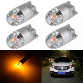 Лампы светодиодные автомобильные T10 W5W, лампы для чтения 3030 SMD 168 194 W5W, 12 В, 4 шт.