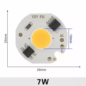 LAN MU LED COB Chip лампа 3W 5W 7W 9W холодный белый/теплый белый