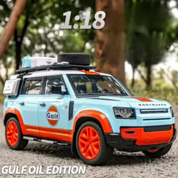 Land Rover Defender 110 Кубок с верблюдом внедорожная модель автомобиля, литые под давлением 1/18, детские игрушки, автомобили, подарок, искусственная машинка, миниатюрный автомобиль