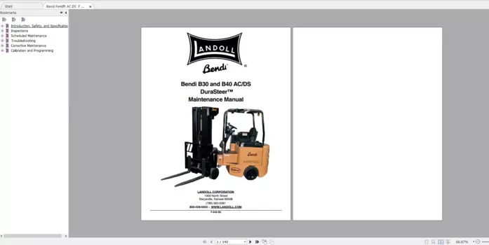 Landoll Bendi Вилочный погрузчик Полная коллекция Руководства DVD PDF