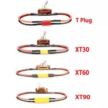 Переключатель большого тока с высокой нагрузкой XT30 XT60 XT90 T вилка ВКЛ./ВЫКЛ. Переключатели питания для радиоуправляемого самолета ESC адаптер для подключения двигателя