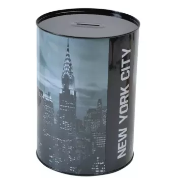 Копилка оeny черная металлическая