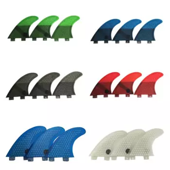 Ласты для серфинга с двойной вкладкой Tri Fins S/M/L/UK2.1 Плавник для доски для серфинга Сотовое стекловолокно Короткие плавники для доски Водные виды спорта UPSURF FCS Quilhas