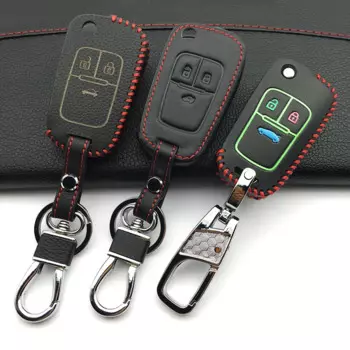 Кожаный брелок для ключей, чехол для ключей для Cruzez Opel ASTRA J, Astra, Corsa, Antara, Meriva, Zafira, Insignia, MOKKA, 3 кнопки