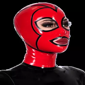 Латексная капюшон Сексуальная Фетиш резиновая маска черная с прозрачной задней молнией Косплей костюмы на Хэллоуин изготовленные на заказ