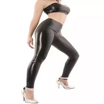 Латексные брюки, черные леггинсы, сексуальный костюм с высокой талией для женщин