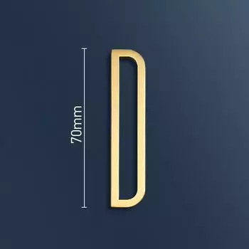 Латунная дверная табличка Smernit 7 см