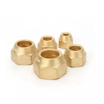 Латунная гайка для кондиционера, кованая SAE 1/4 3/8 1/2 3/4, подходит для метрической внутренней резьбы UNF на заказ