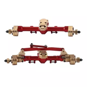 Латунная металлическая передняя и задняя портальная ось для Axial SCX24 Gladiator JLU Bronco C10 Deadbolt 1/24 RC гусеничные детали для обновления