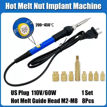 Латунная нагревательная гайка, Электрический паяльник с регулируемой температурой, сварочный инструмент для ремонта