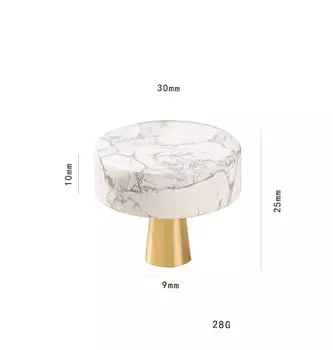 Латунная ручка для шкафа из натурального камня Diana's-Hardware