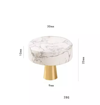 Латунная ручка из натурального камня, круглая мебельная ручка для винного шкафа, дверная ручка ящика в скандинавском стиле, белая маленькая ручка с одним отверстием