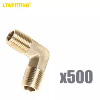 Латунная Труба LTWFITTING, 90 градусов, угловой фитинг, 1/8 дюйма NPT, для воды и топлива (комплект из 500 шт.)