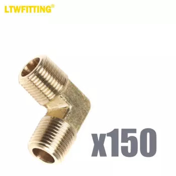Латунная Труба LTWFITTING, 90 градусов, угловой фитинг, 3/8 дюйма NPT, для воды и топлива (комплект из 150 шт.)