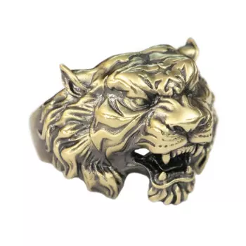 Латунное кольцо с тигровым узором BR130, размер США 7 ~ 15