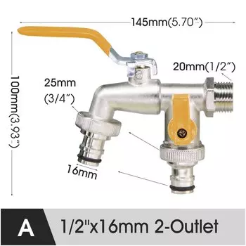 Латунные фитинги для клапана RBCFHI 1/2" 3/4" 16мм 1-Way 2-Way