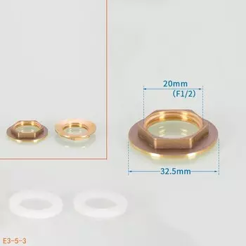 Латунные фланцевые гайки и шайбы 1/2", 3/4", 1/8"