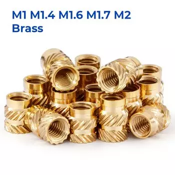 Латунные гайки с кольцевой вставкой M1 M1.4 M1.6 M1.7 M2