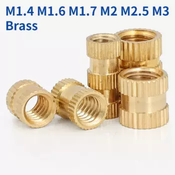 Латунные гайки с накаткой M1.4-M3