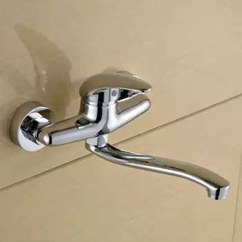 Латунные хромированные краны для кухонной раковины кран с двойным отверстием настенный смеситель кран WF