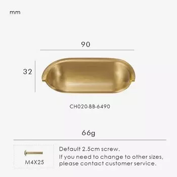 Латунные ручки для шкафов Nurlin