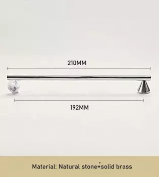 Ручки для шкафов TINYHOB из латуни с натуральным кристаллом