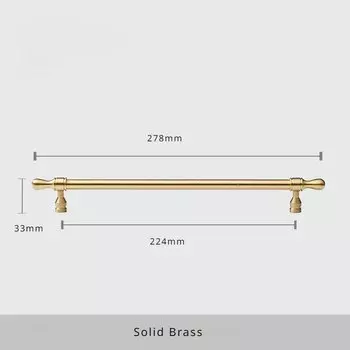 Латунные ручки для шкафов TinyHob, сатин бронза