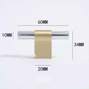 Латунные ручки для шкафов TINYHOB серебристого цвета