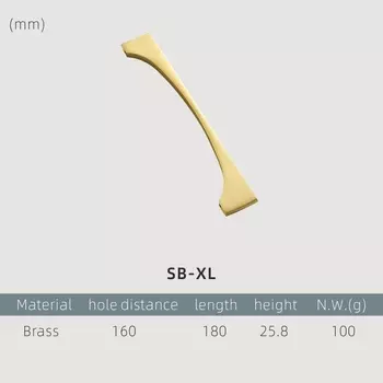 Латунные ручки Dooroom золотого цвета
