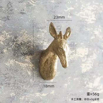 Латунные ручки в форме головы животных