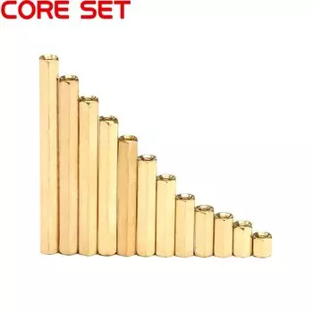 Латунные шестигранные гайки M3 с двойной головкой Your Cee